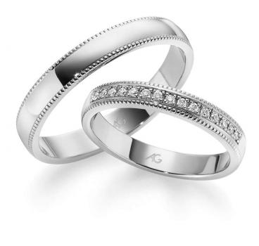 Trauringe Weissgold von Gerstner 4/28708/3