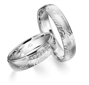 Trauringe Weissgold von Gerstner 4/28675/5 + 28675/5