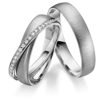 Trauringe Weissgold von Gerstner 28734/4