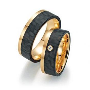 Trauringe Carbon von Fischer 22 01000/070