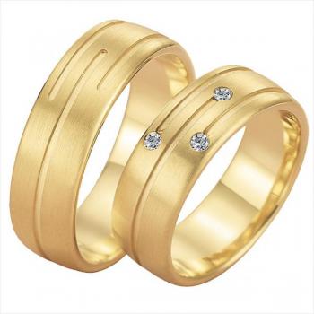 Trauringe Gelbgold von Gettmann 8015.70 + 8015.70