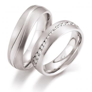 Trauringe Weissgold von Gerstner 4/28473/6