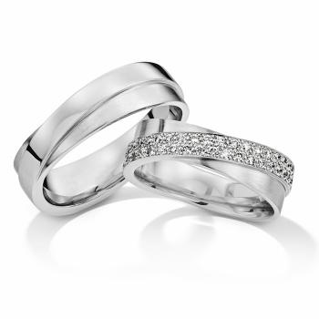 Trauringe Weissgold von Gerstner 4/28766/6.6