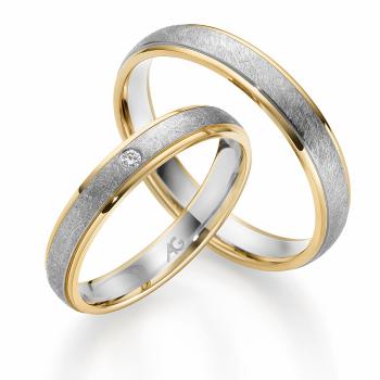 Trauringe Weiss-Gelbgold von Gerstner 4/28770/3.5