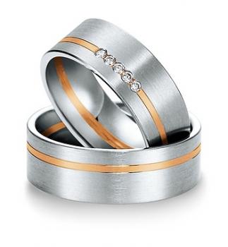 Trauringe Weiss-Rotgold von Breuning 48/033400