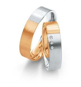 Preview: Trauringe Weiss-Gelbgold von Saint Maurice DR 812100 / HR 812110