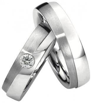 Trauringe Weissgold von Saint Maurice 49-81342 + 49-81343