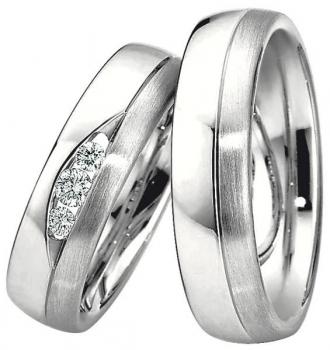 Trauringe Weissgold von Saint Maurice 49-81344 + 49-81345