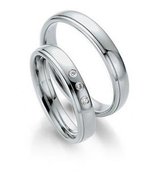 Preview: Trauringe Weiss-Gelbgold von Saint Maurice DR 814140 / HR 814150