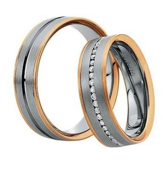 Preview: Trauringe Weiss-Rotgold von Saint Maurice DR 816360 / HR 816370