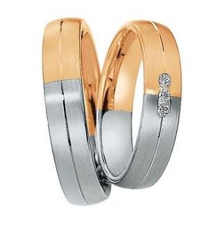 Preview: Trauringe Weiss-Gelbgold von Saint Maurice 820240 / 820250