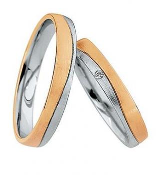 Preview: Trauringe Weiss-Gelbgold von Saint Maurice DR 870000 / HR 870010