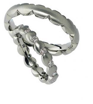 Trauringe Weissgold von Furrer Jacot 62-51550 + 71-20050