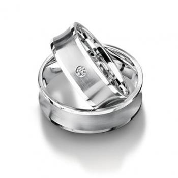 Trauringe Platin von Furrer Jacot 71-80730 + 71-24730