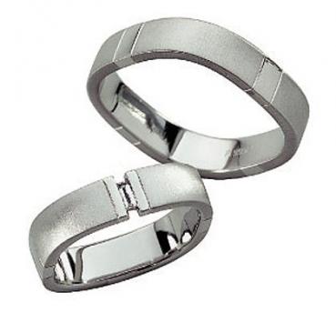 Trauringe Platin von Furrer Jacot 71-80990 + 71-24990