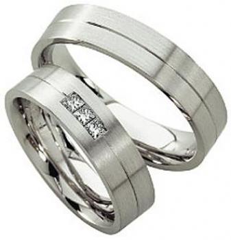 Trauringe Platin von Furrer Jacot 71-81620 + 71-25620