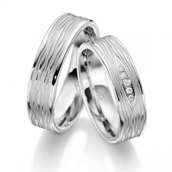 Trauringe Weissgold von Gerstner 4/28677/6 + 28677/6