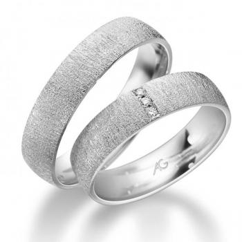 Trauringe Weissgold von Gerstner 4/28681/5 + 28681/5