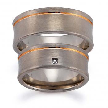 Trauringe Weiss-Rotgold von Gerstner 4/20506/8 + 20506/8