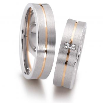 Preview: Trauringe Weiss-Rotgold von Gerstner 4/20502/6 + 20502/6