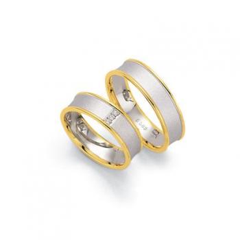 Trauringe Weiss-Gelbgold von Fischer 05 02592/060