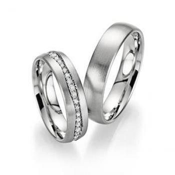 Trauringe Weissgold von Fischer 38 07488-050