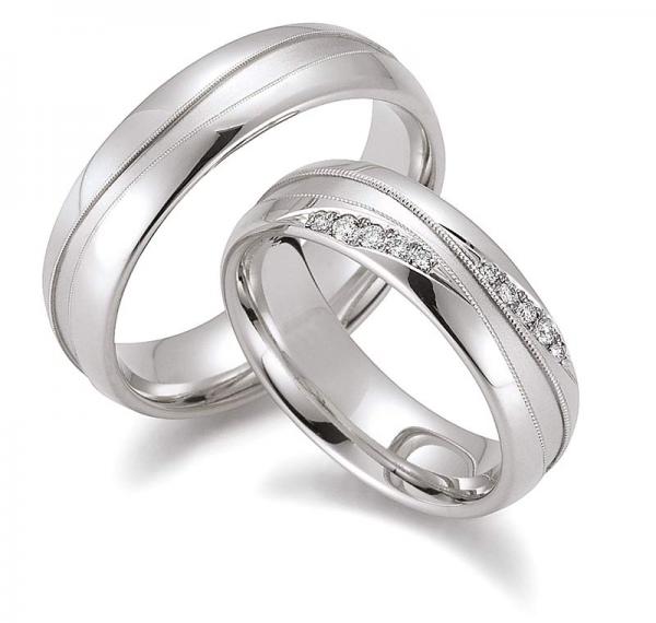 Trauringe Weissgold von Gerstner 4/28250/6 + 28250/6