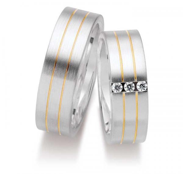 Trauringe Silber von Gettmann 8320,70 + 8320,70b