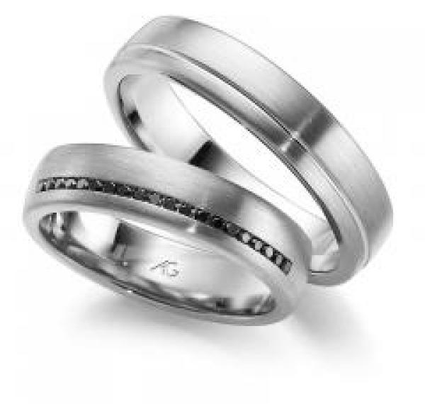 Trauringe Weissgold von Gerstner 4/28542/5 + 28542/5