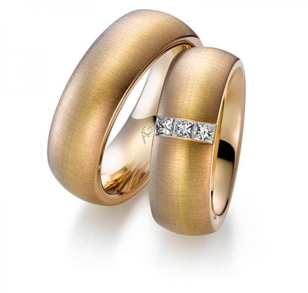 Trauringe Tricolour von Gerstner 4/28642/8 + 28642/8