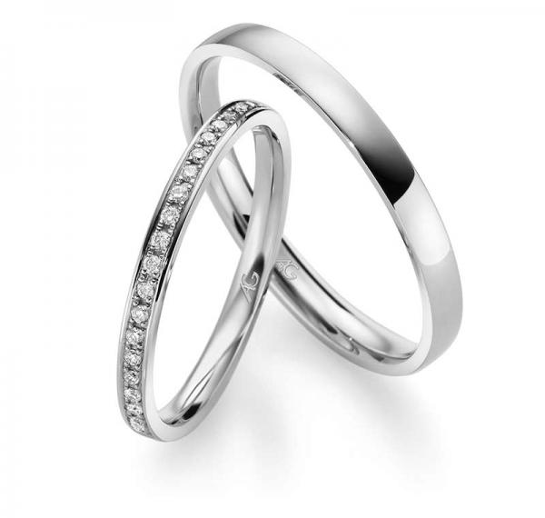 Trauringe Weissgold von Gerstner 4/28696/2