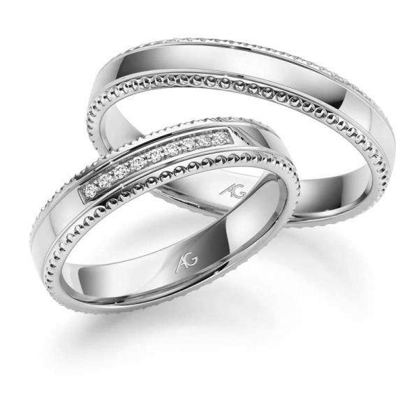 Trauringe Weissgold von Gerstner 4/28819/4 + 28819/4