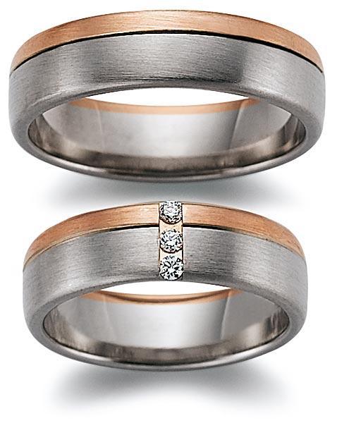 Trauringe Weiss-Rotgold von Gerstner 4/20272/6 + 20272/6