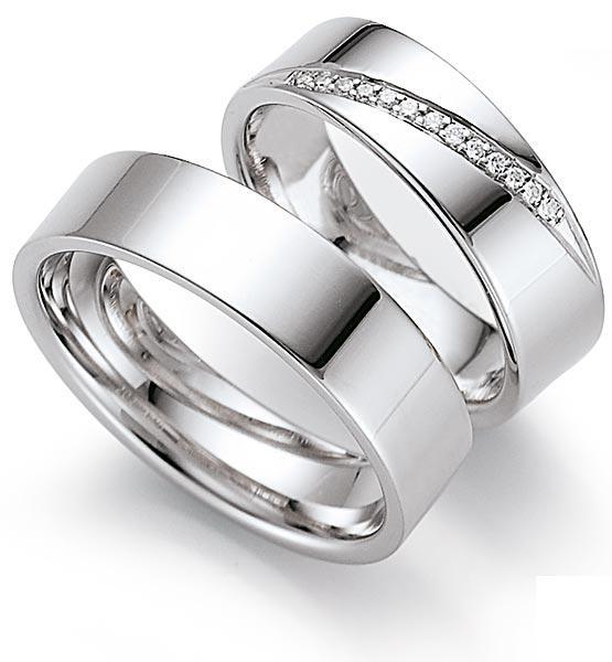 Trauringe Weissgold von Gerstner 4/20273/6 + 20273/6