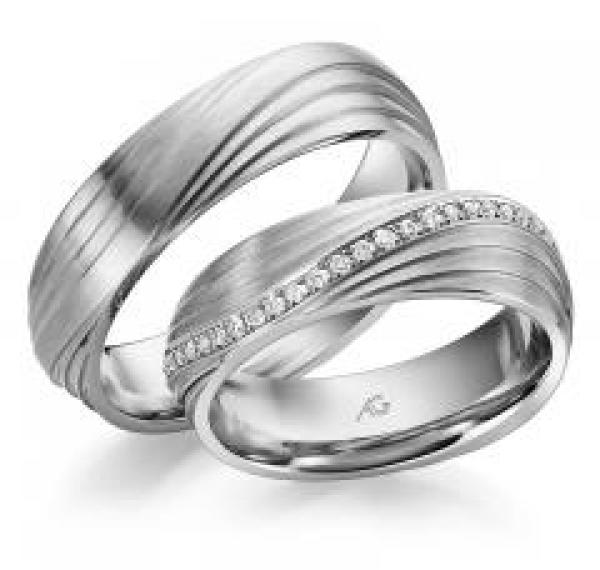 Trauringe Weissgold von Gerstner 4/28425/6 + 28425/6