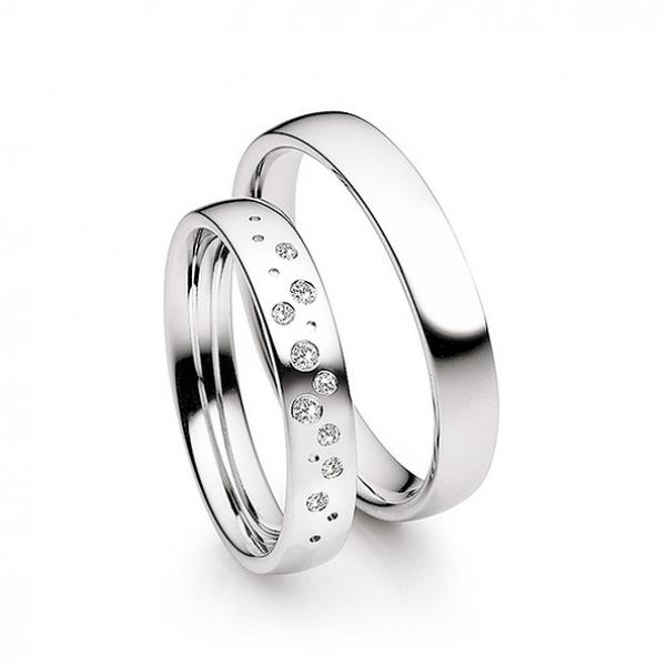 Trauringe Weissgold von Fischer 38 07548-040