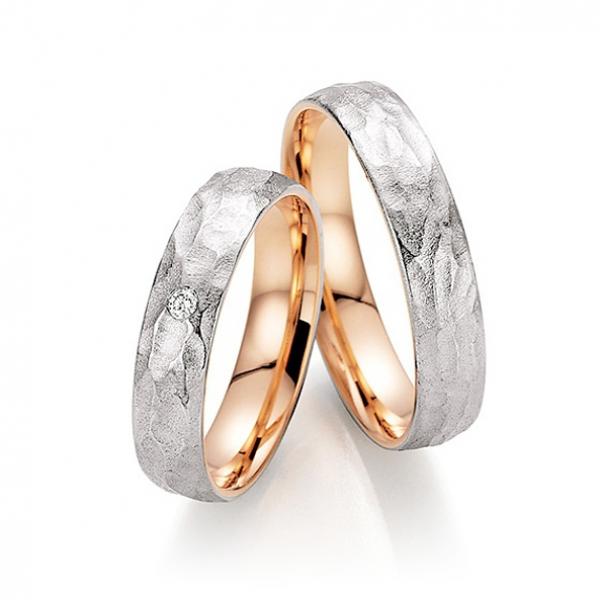 Trauringe Weiss-Rotgold von Fischer 38 07566-045