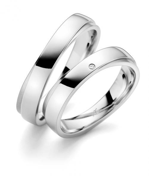 Trauringe Weissgold von Gerstner 4/28418/4,8