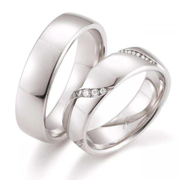 Trauringe Weissgold von Gerstner 4/28467/6