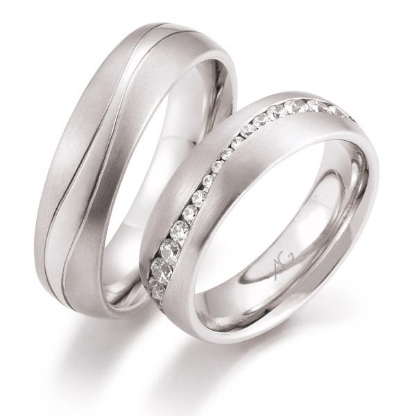 Trauringe Weissgold von Gerstner 4/28473/6