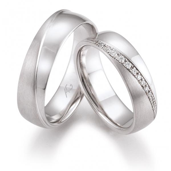 Trauringe Weissgold von Gerstner 4/28477/6