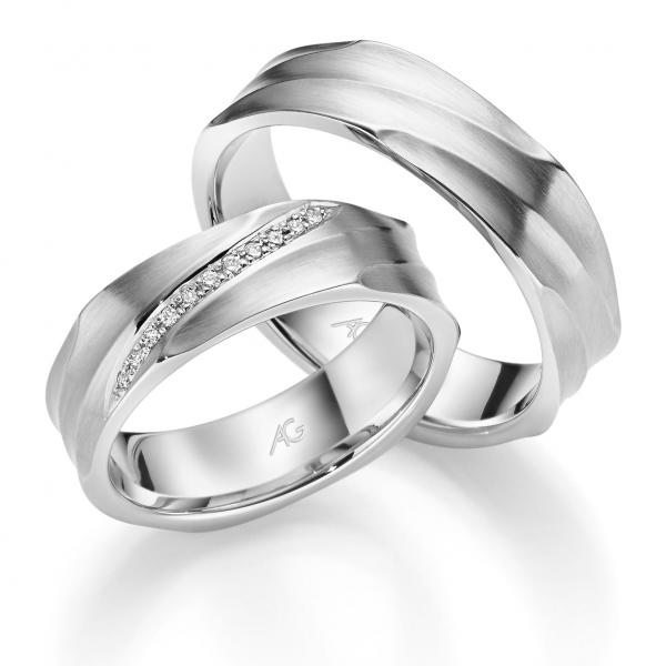 Trauringe Weissgold von Gerstner 4/28768/6 + 28768/6