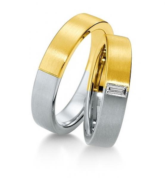 Trauringe Weiss-Gelbgold von Breuning 48/032200