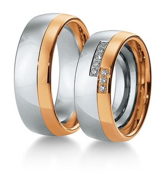 Trauringe Weiss-Rotgold von Breuning 48/034300