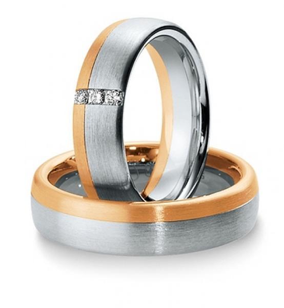 Trauringe Weiss-Rotgold von Breuning 48/034400