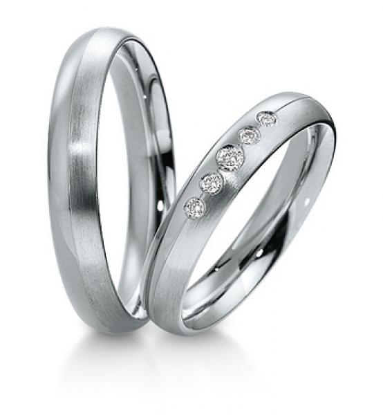 Trauringe Weiss-Gelbgold von Breuning 48 040430 / 48 040440