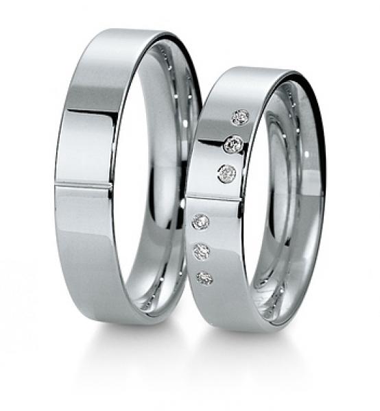 Trauringe Weiss-Gelbgold von Breuning 48 040590 / 48 040600