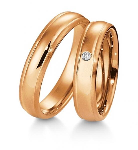 Trauringe Weiss-Gelbgold von Breuning 48 040610 / 48 040620