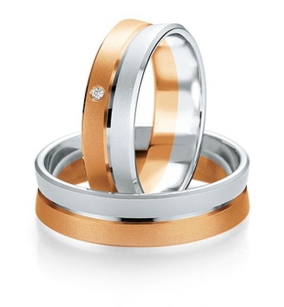 Trauringe Weiss-Gelbgold von Breuning 48/07119+ 48/07120