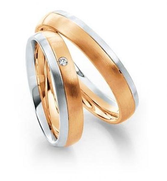 Trauringe Weiss-Gelbgold von Saint Maurice DR 812060 / HR 812070